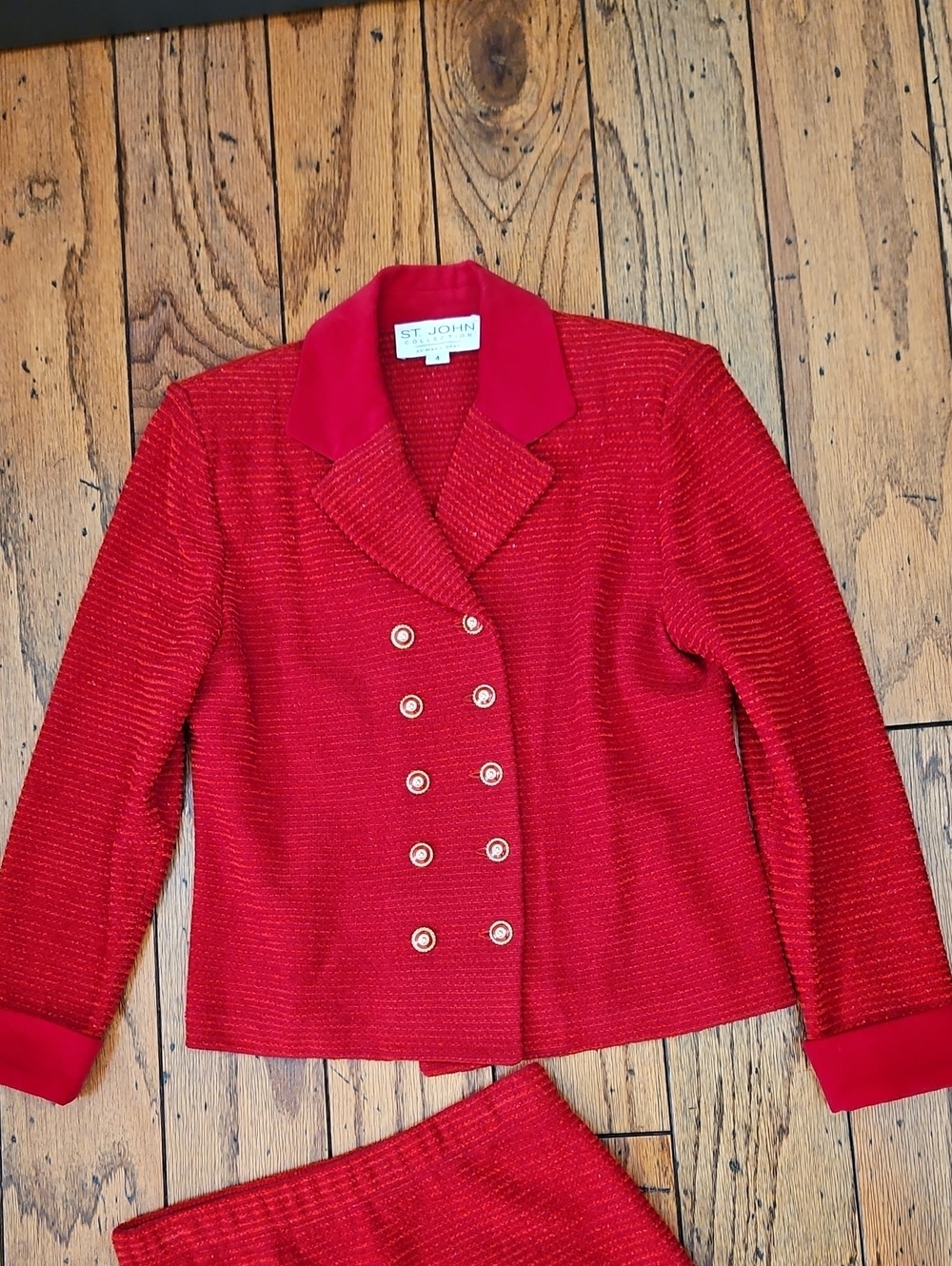 ST.  JOHN COLLECTION By Marie Gray Classic Knit 2 Piece Jacket and Skirt Vintage